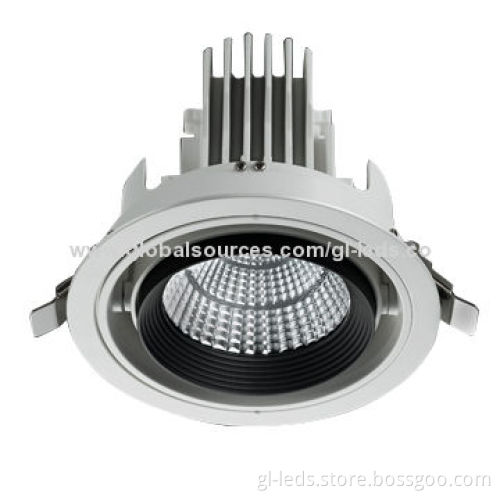 High-lumen 5-year Warranty 30W LED COB Downlight with 100-240V AC Input Voltage